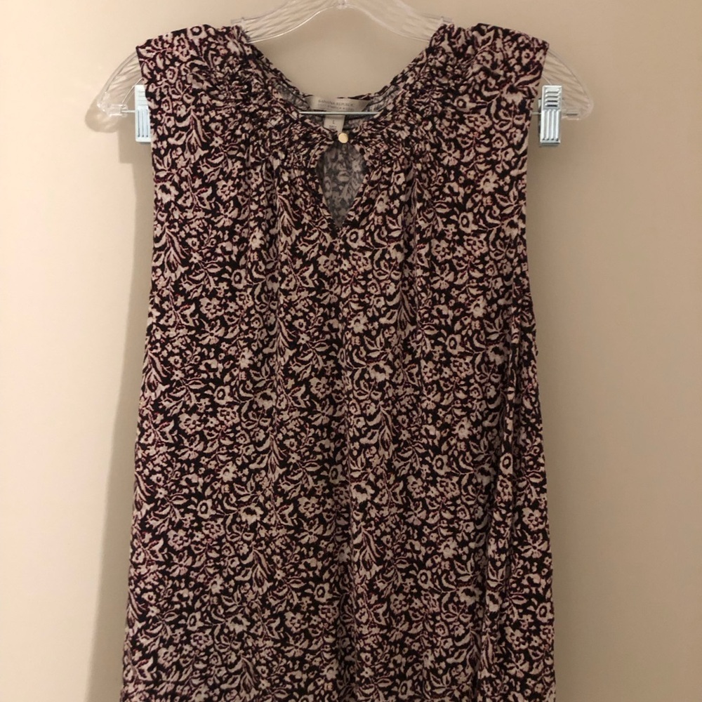 Banana Republic Soft Stretch Modal Top in Black, White & Pink